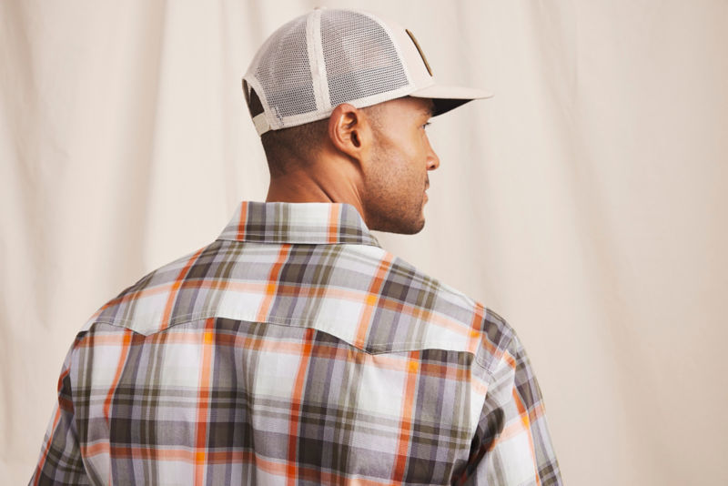 Men&rsquo;s River Guide Printed Short-Sleeve Western Shirt 2.0 - CELADON/SNOW PERMIT KALAMKARI PRINT image number 2