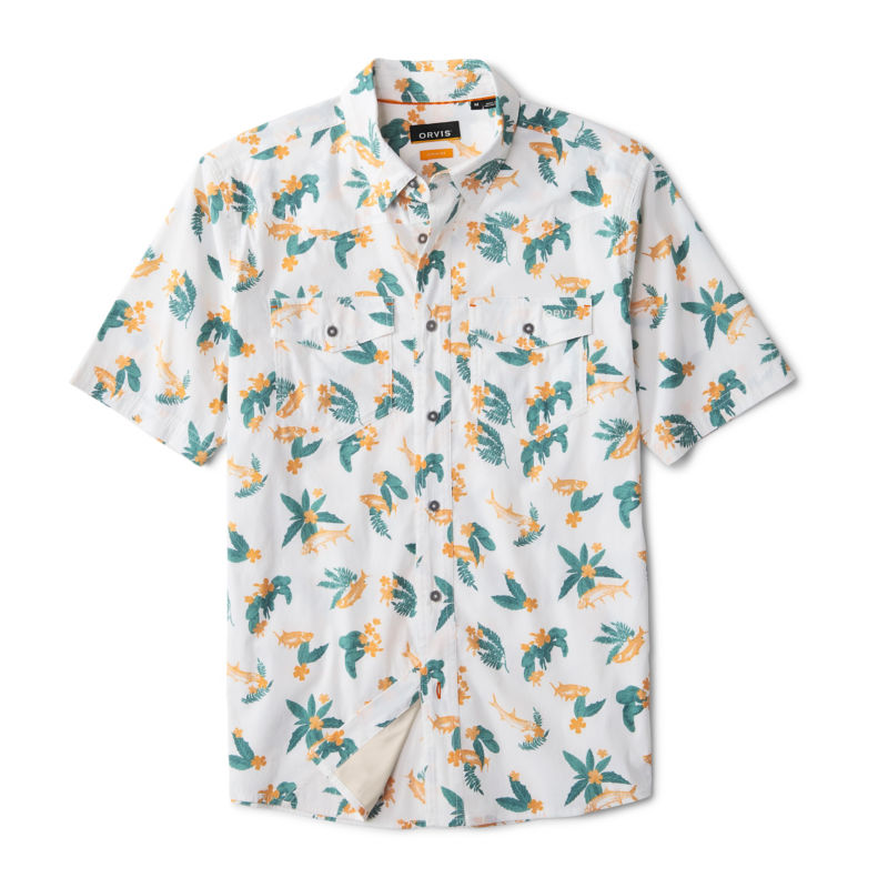 Men&rsquo;s River Guide Printed Short-Sleeve Western Shirt 2.0 - SNOW TARPON