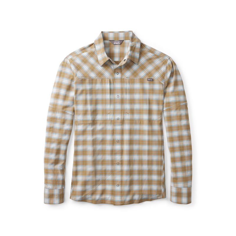 Men&rsquo;s PRO Stretch Long-Sleeve Shirt - KHAKI/PEWTER BLUE PLAID image number 6