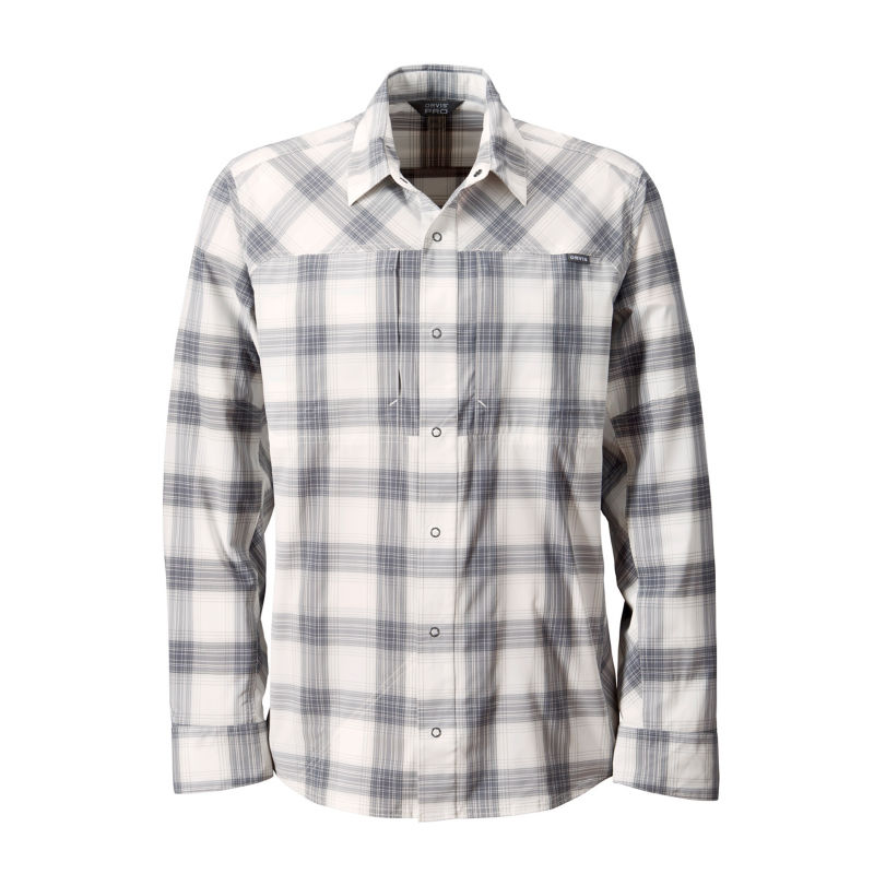 Men's PRO Stretch Long-Sleeve Shirt - ASH PLAID image number 1