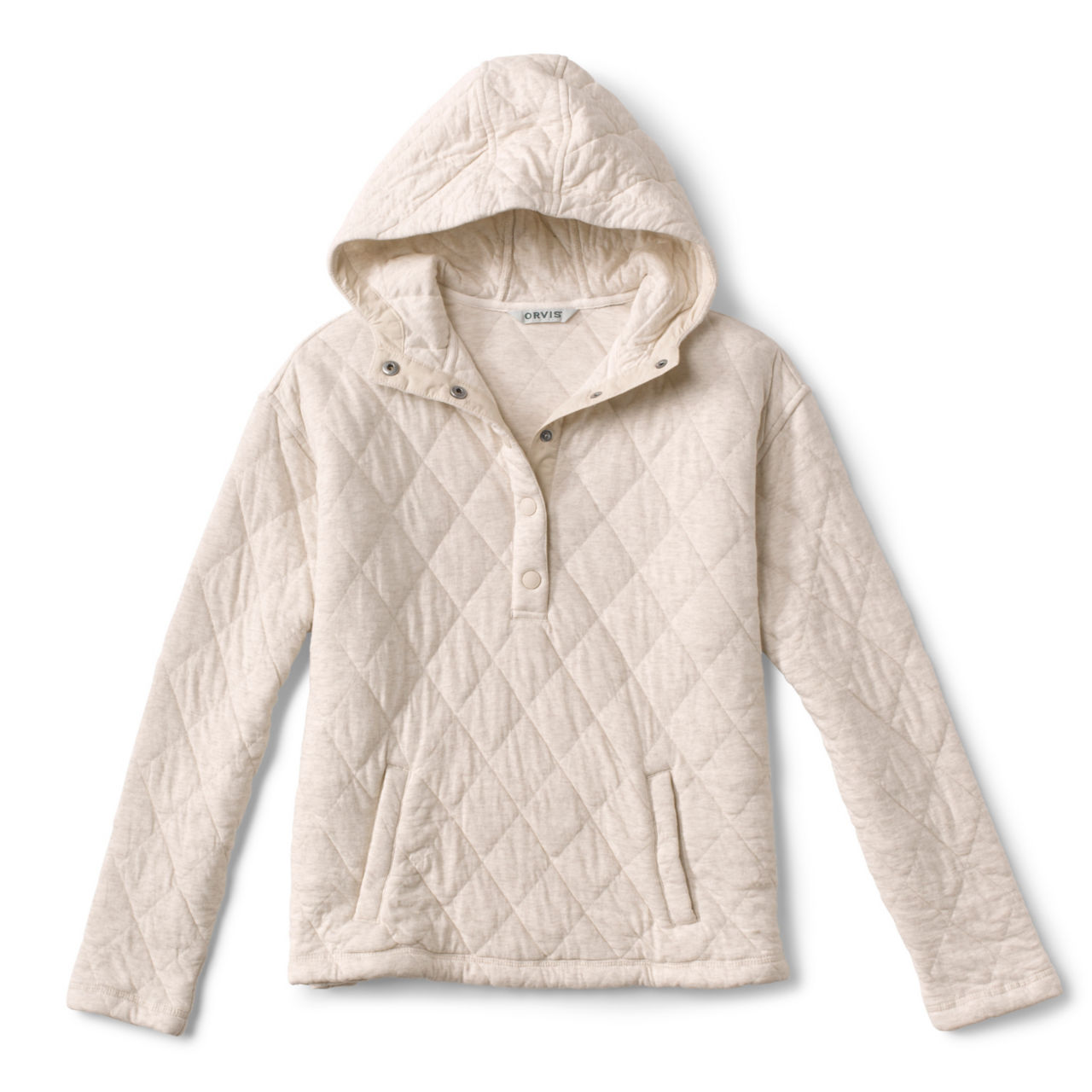 Lived-In Quilted Hoodie - OATMEAL image number 4