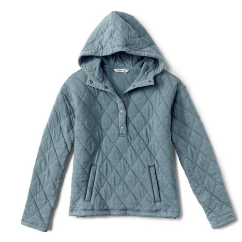 Lived-In Quilted Hoodie in tidewater.