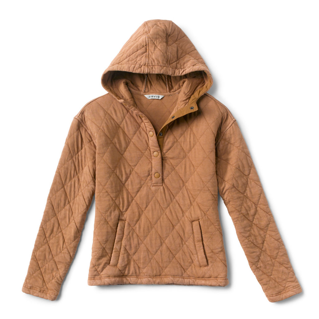 Lived-In Quilted Hoodie - DARK VICUNA image number 0