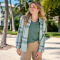 Women’s Snowy River Brushed Knit Long-Sleeved Shirt - SEA GLASS PLAID image number 2