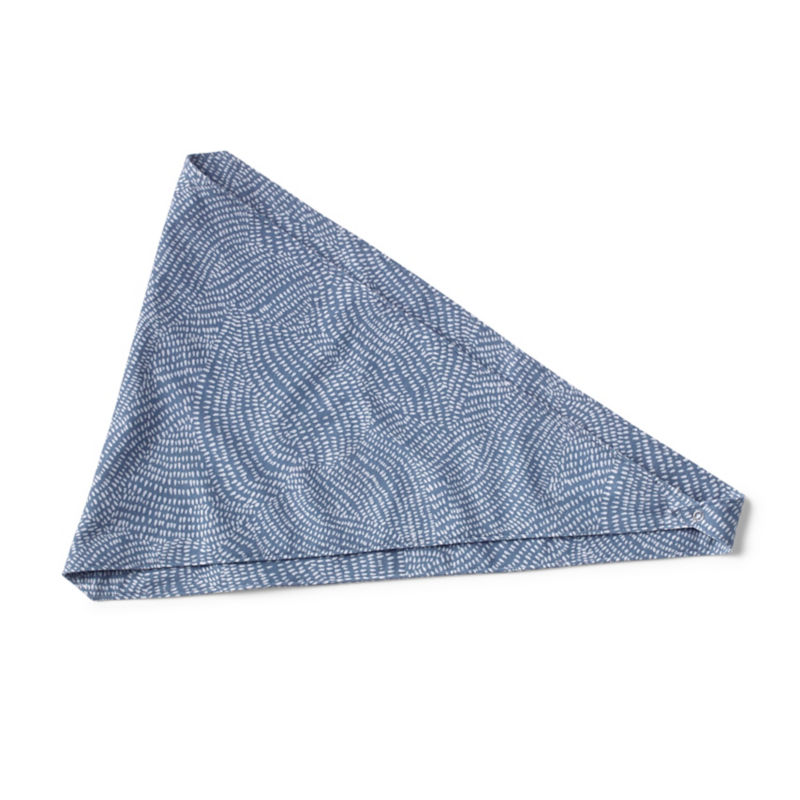 DriCast&trade; Printed Diamond Scarf - DUSTY BLUE DOT SWIRL