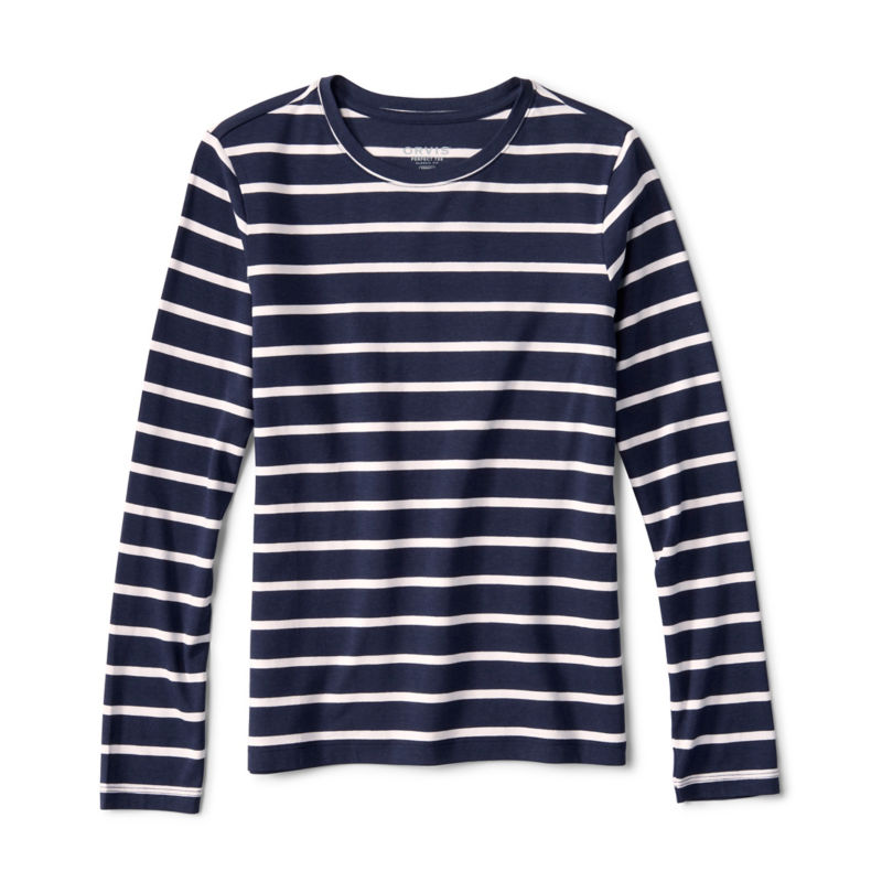 Perfect Long-Sleeve Crew - NAVY/WHITE STRIPE