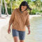 Lived-In Quilted Hoodie - DARK VICUNA image number 2