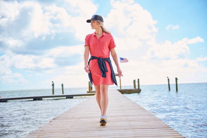 Perfect Polo Dress - FADED RED