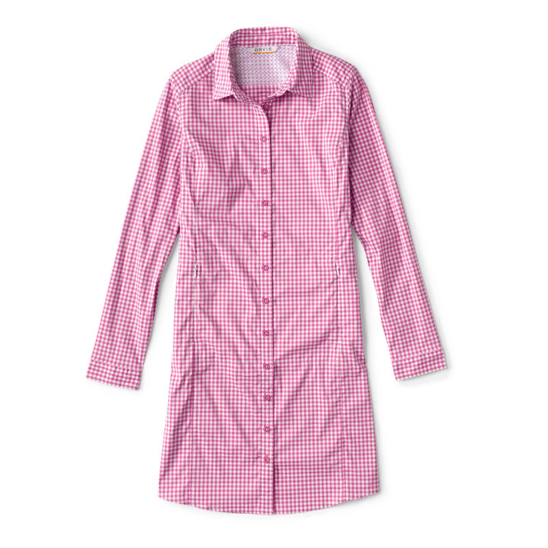 River Guide Long-Sleeve Dress - PUNCH CHECK