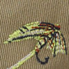 Embroidered Flies Ball Cap - SAFARI GREEN