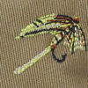 Embroidered Flies Ball Cap - SAFARI GREEN