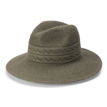 Knit Fedora Hat - SAFARI GREEN