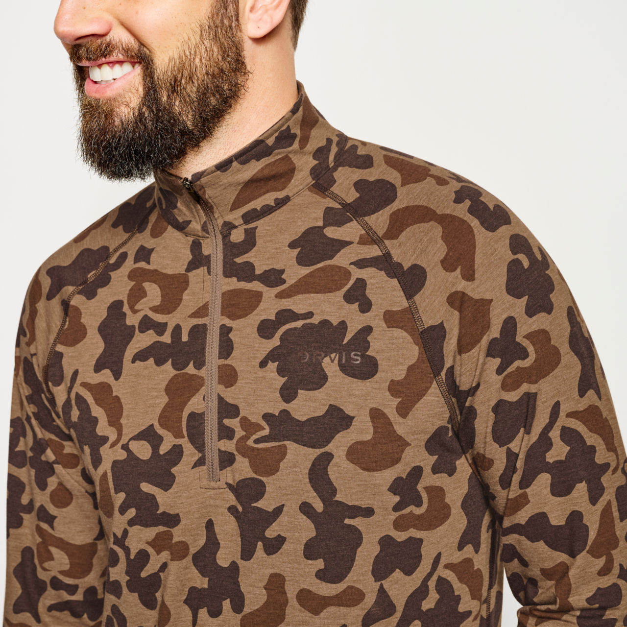 DriCast™ Quarter-Zip Pullover Shirt - BROWN TROUT image number 4