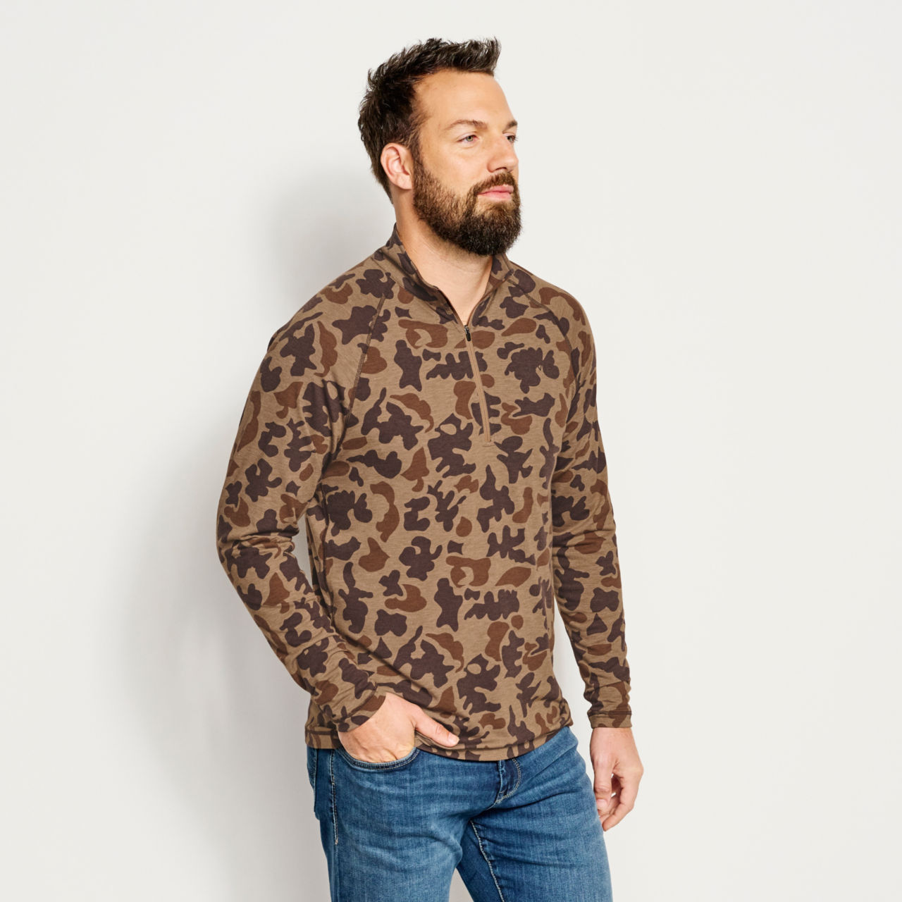 DriCast™ Quarter-Zip Pullover Shirt - BROWN TROUT image number 2