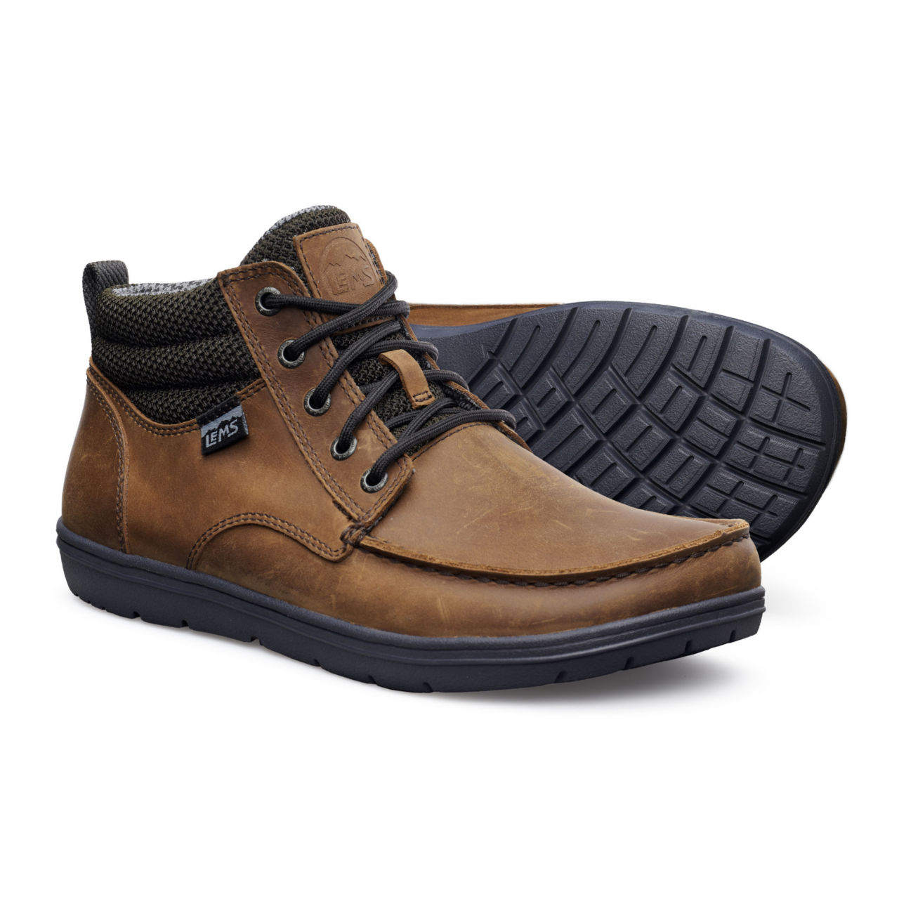 Lems Mid-Leather Boulder Boots - BROWN image number 0