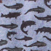 Upstream Fish Print Short-Sleeved Shirt - BLUE