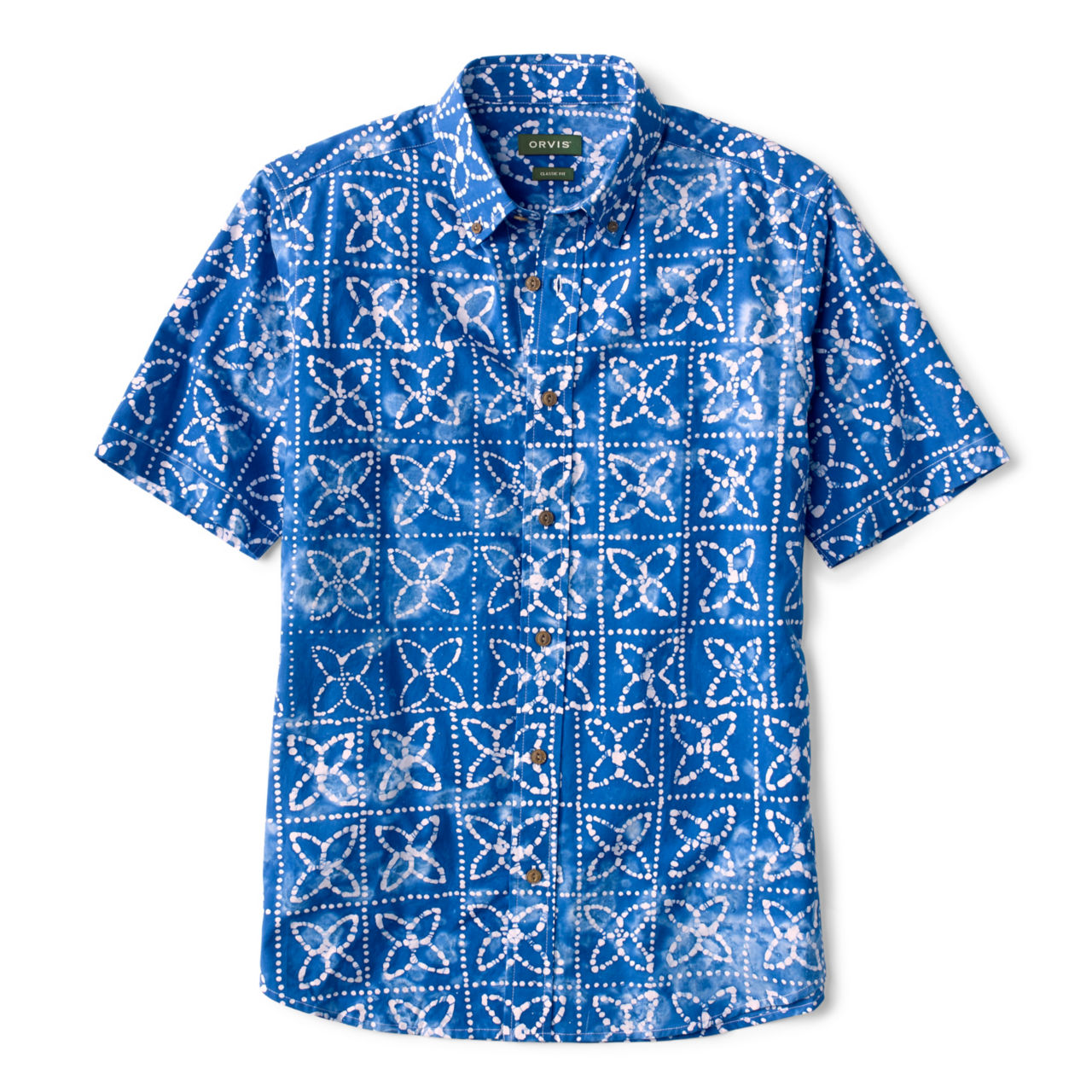 Batik Short-Sleeved Print Shirt - BLUE MOON image number 0