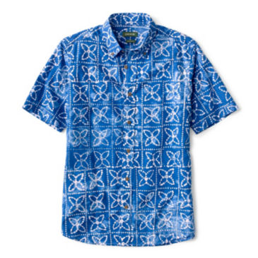 Batik Short-Sleeved Print Shirt - BLUE MOON
