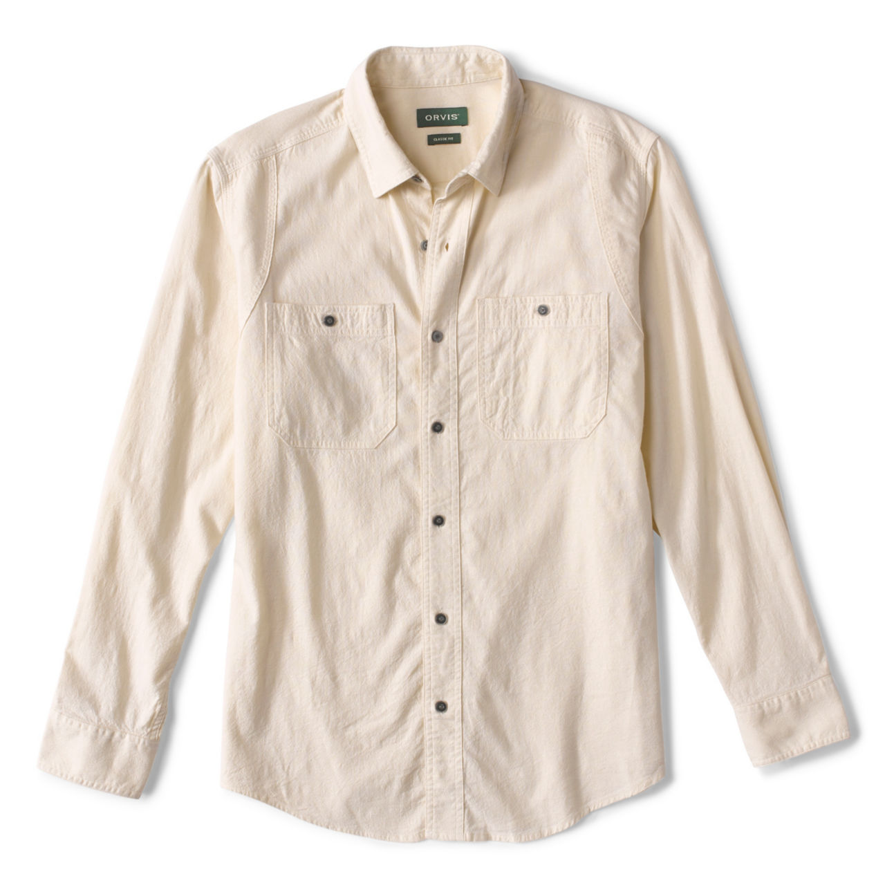 Hemp/TENCEL™ Long-Sleeved Work Shirt - NATURAL image number 0