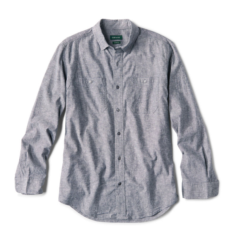 Hemp/TENCEL&trade; Long-Sleeved Work Shirt - TRUE NAVY