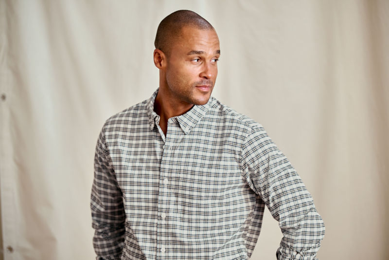 Comfort Zone Long-Sleeve Shirt - SNOW/TARRAGON image number 1