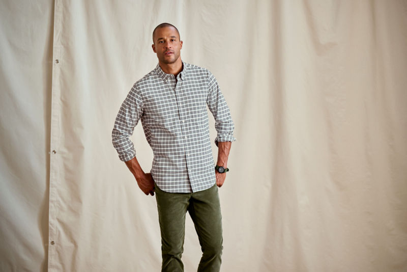 Comfort Zone Long-Sleeve Shirt - SNOW/TARRAGON