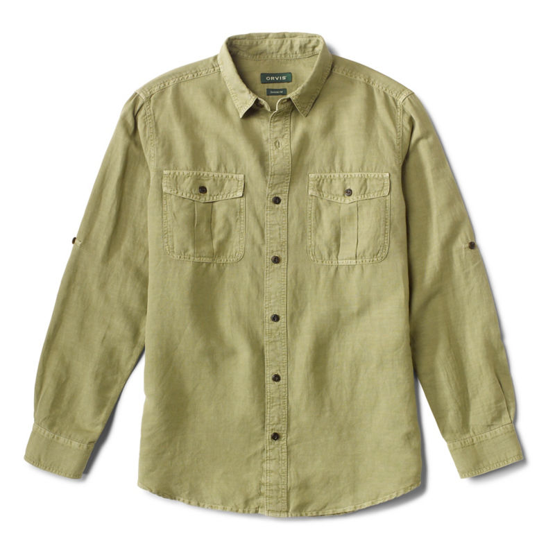 Journey Long-Sleeved Bush Shirt - LIGHT OLIVE image number 0