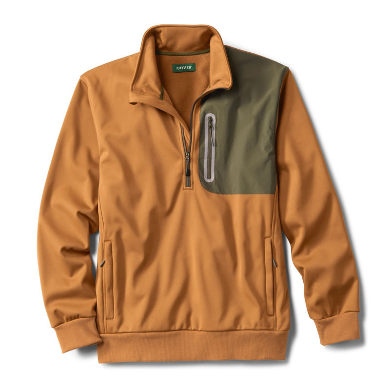 Fleece Softshell Quarter-Zip - DARK VICUNA
