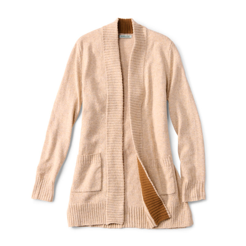 Evergreen Long Open Cardigan - BARLEY HEATHER