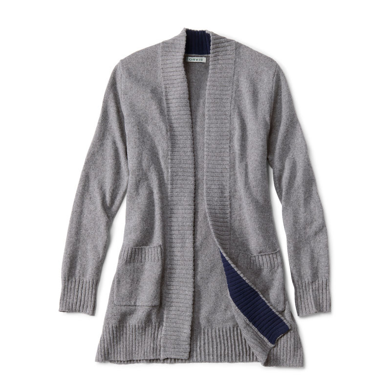 Evergreen Long Open Cardigan - DARK GRAY HEATHER