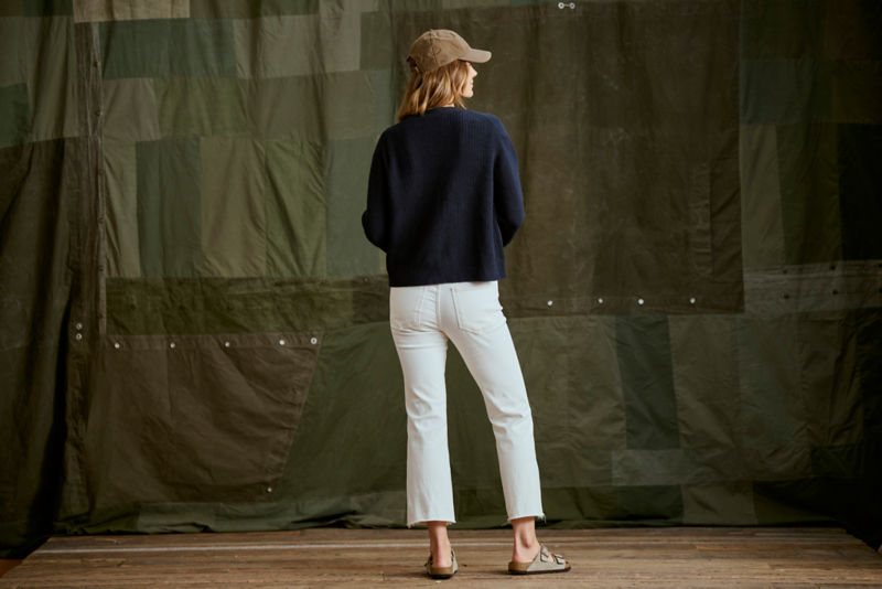 Ribbed Short Cardigan - TRUE NAVY image number 3