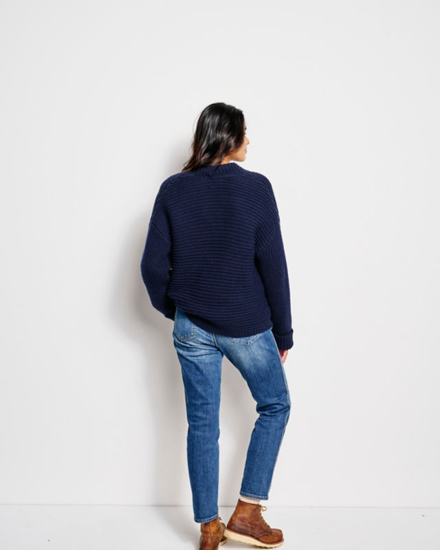 Mixed-Stitch Cardigan - OYSTER HEATHER image number 6