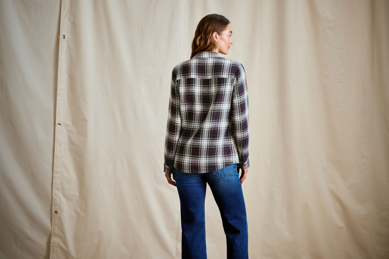 Every Season Gauze Shirt - IVY/NAVY PLAID image number 4