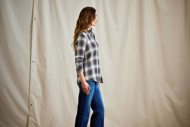 Every Season Gauze Shirt - IVY/NAVY PLAID image number 3