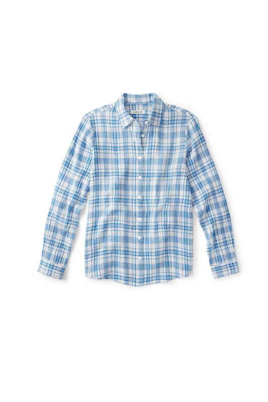 Every Season Gauze Shirt - SNOW/BLUE JAY PLAID