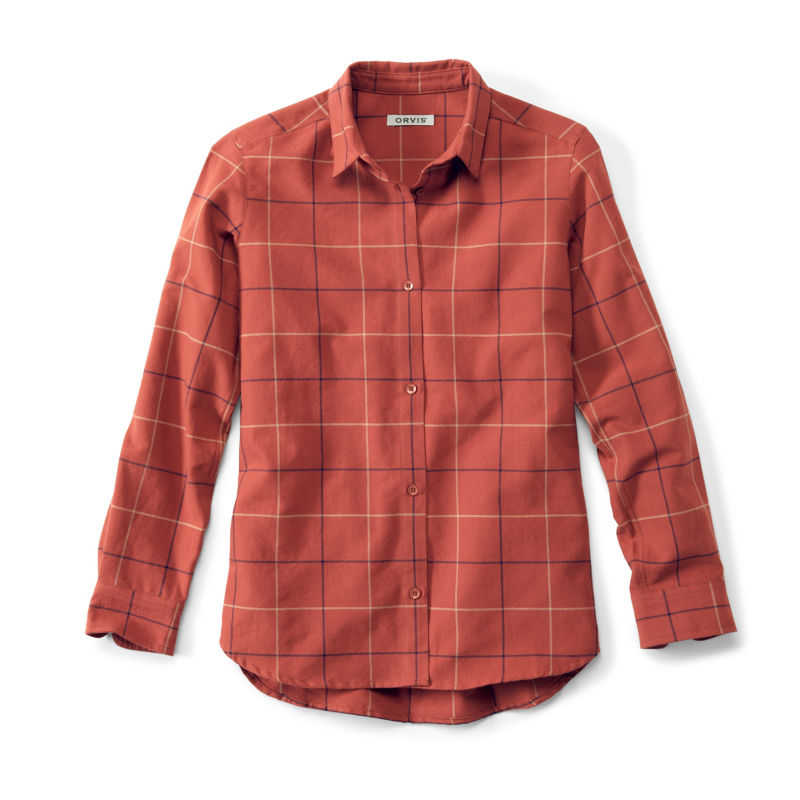 Everyday Boyfriend Shirt - RUSSET WINDOWPANE PLAID image number 2