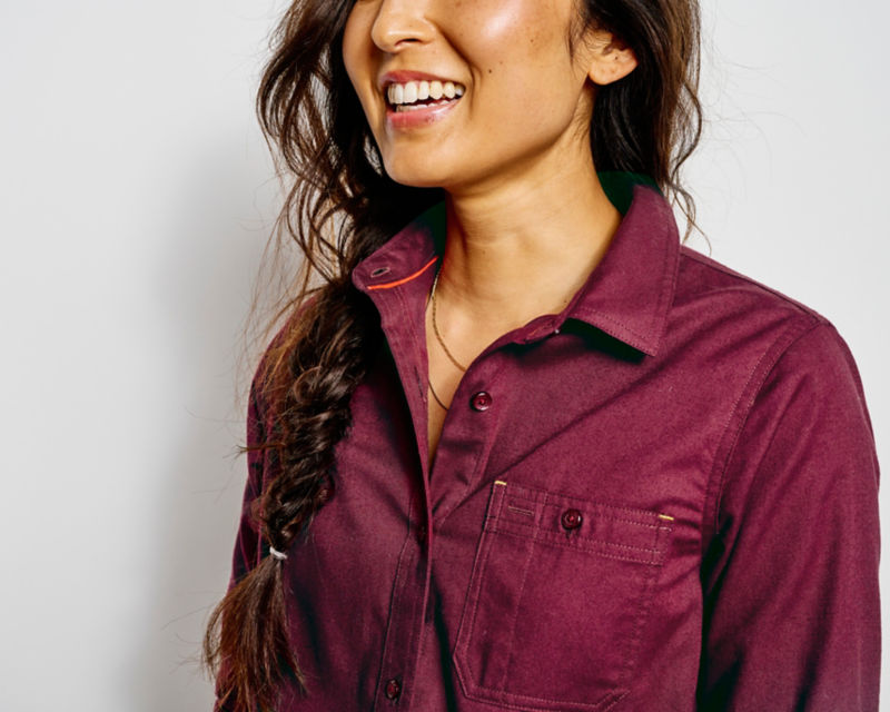 Flat Creek Flannel Work Shirt - DESERT KHAKI image number 5