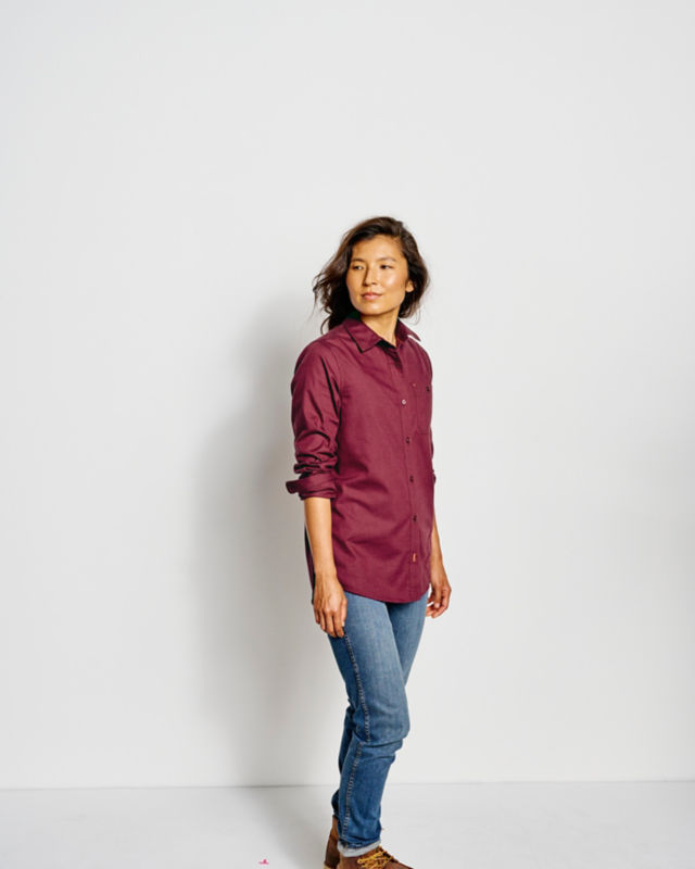 Flat Creek Flannel Work Shirt - DESERT KHAKI image number 2