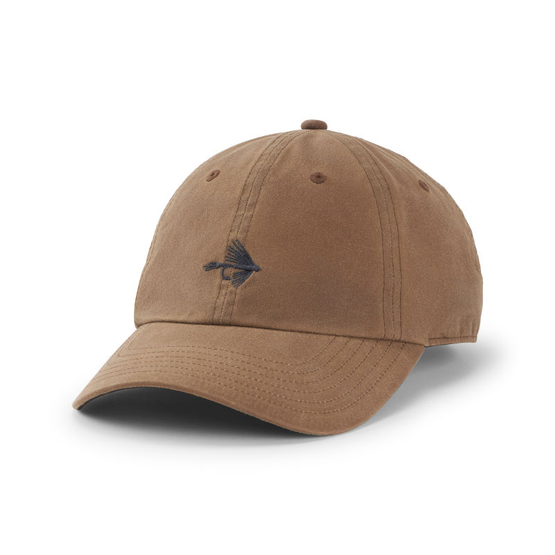 Embroidered Fly Waxed Cotton Ball Cap - SANDSTONE