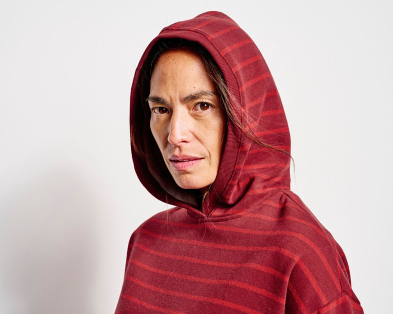 Well-Worn Hoodie - CURRANT STRIPE image number 3