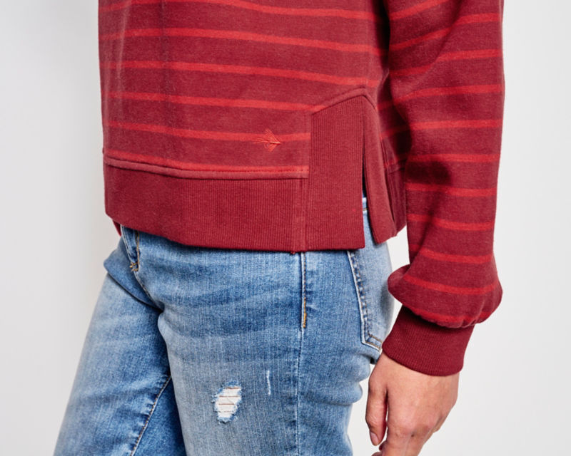 Well-Worn Hoodie - CURRANT STRIPE image number 4