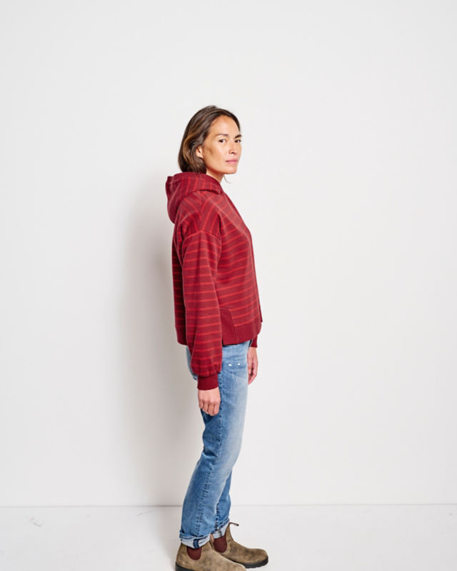 Well-Worn Hoodie - CURRANT STRIPE image number 1