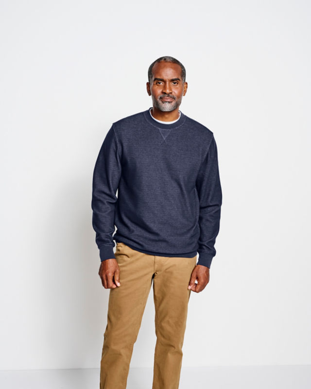 Softest French Rib Crew Sweatshirt - TRUE NAVY