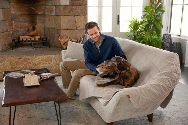 Grip-Tight&reg; Quilted Throw - KHAKI image number 1