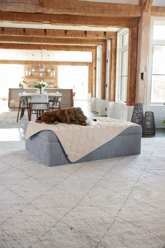 Large - Slate, Grip-Tight® Quilted Throw Couch Protector