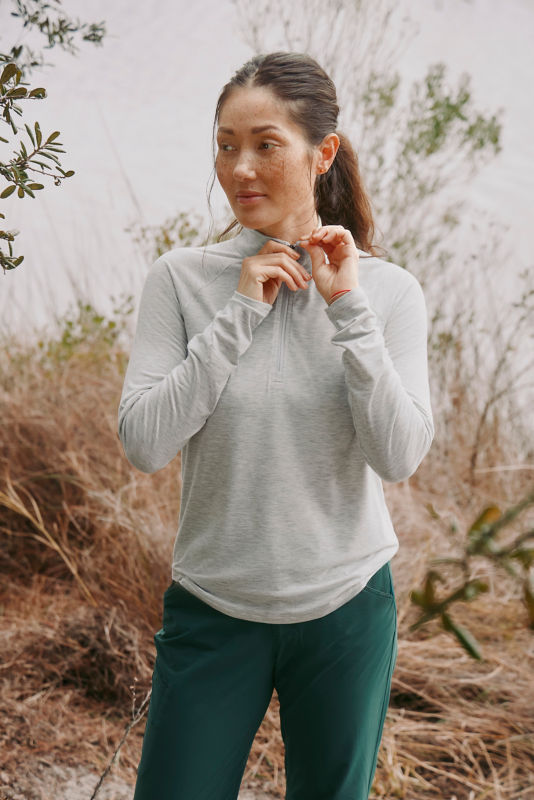 Women&rsquo;s DriCast&trade; 1/4-Zip - PALE GRAY HEATHER image number 2