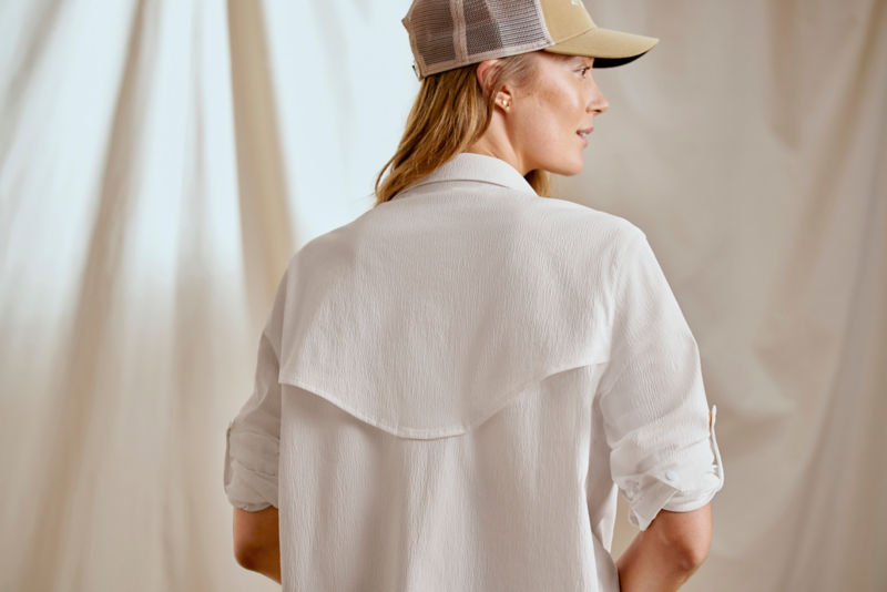 Women's Open Air Relaxed Sun Shirt - WHITE image number 2