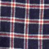 Linen Plaid Short-Sleeved Shirt - NAVY