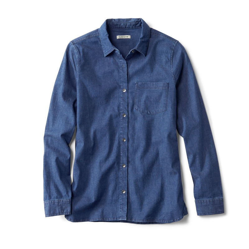 Margaret Long-Sleeved Denim Shirt - INDIGO