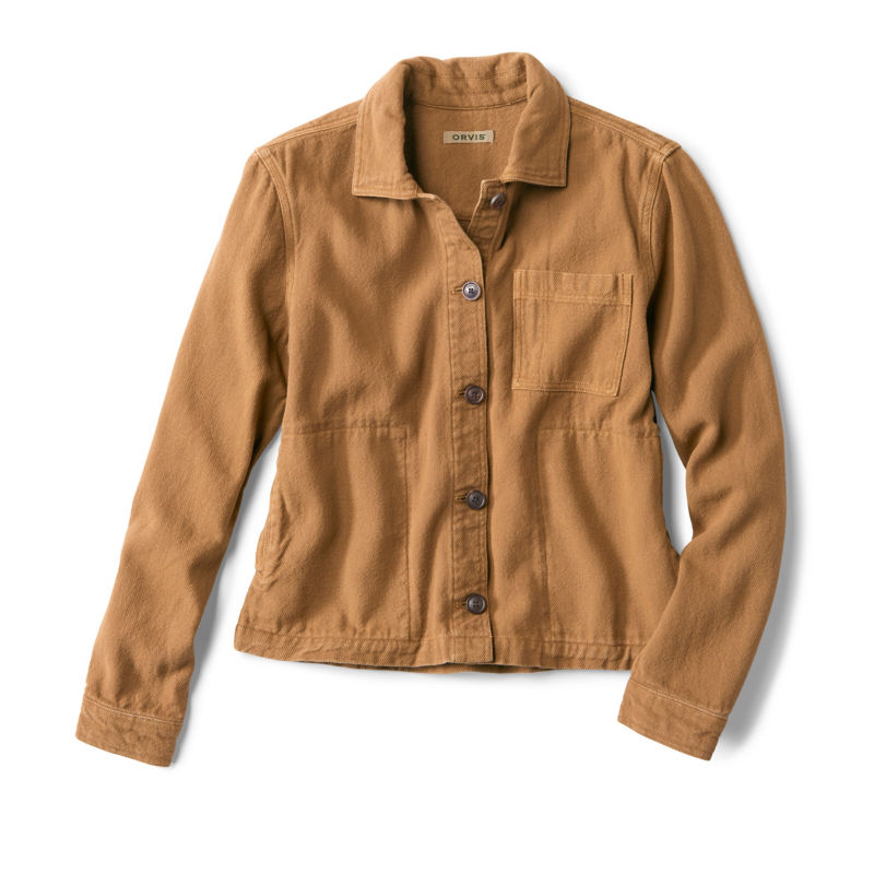 Garment-Dyed Shirt Jacket - DARK VICUNA image number 1